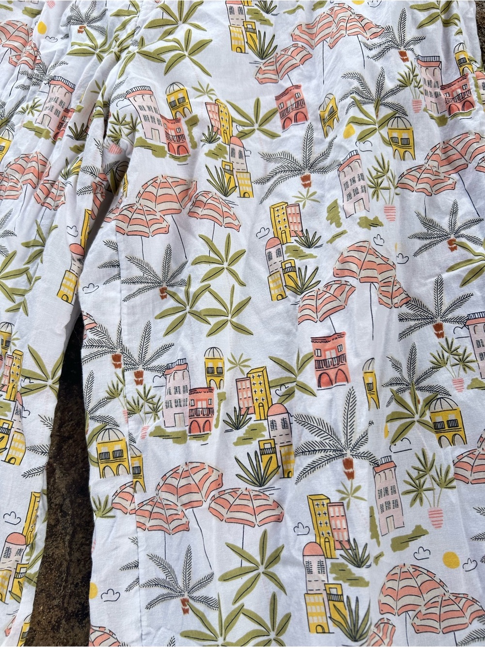 Janie & Jack Girls 10 2 pc pant outfit Beach Vacation Destination Summer Lined - Picture 7 of 9